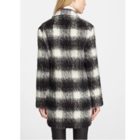 Theory Black and White Plaid Coat - Picture 2 of 12